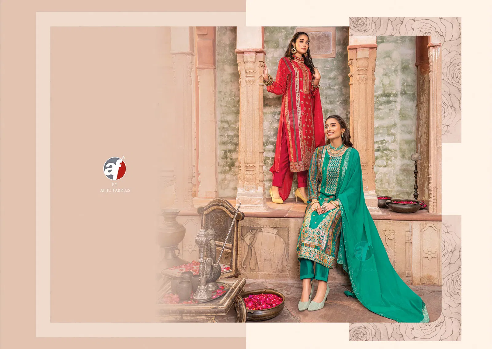 Fiza By Af Heavy Jacquard With Position Printed Readymade Wholesale Shop In Surat